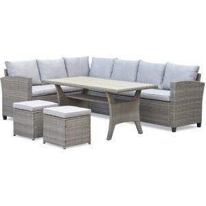 Denza - Stockholm - Loungeset - Zand - Wicker - 5-Delig