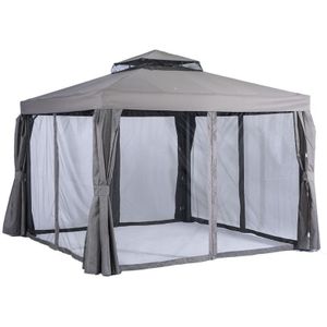 LUX outdoor living Porto luxe partytent | aluminium + 180gr polyester | grijs | 400x300cm