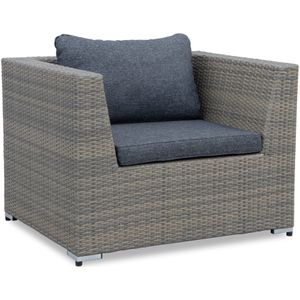 Denza Furniture Ontario loungestoel tuin | wicker | Ash Grey
