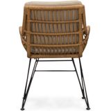 BUITEN living Lausanne/Carlos taupe dining tuinset | 6 personen | betonlook + wicker | 250cm