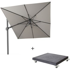 Platinum Challenger T² zweefparasol 350x260cm | Manhattan  Premium Modena parasolvoet 90kg