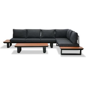 LUX - Nevada - Lounge Hoekbank - Antraciet - Aluminium + Polywood - 3-delig
