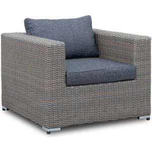 Denza Furniture Asker loungestoel tuin | wicker | Ash Grey