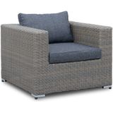 Denza Furniture Asker loungestoel tuin | wicker | Ash Grey