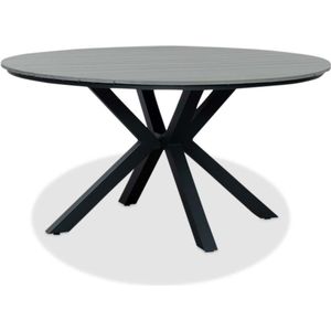 LUX outdoor living Cervo dining tuintafel | aluminium + polywood | grijs | 144cm rond