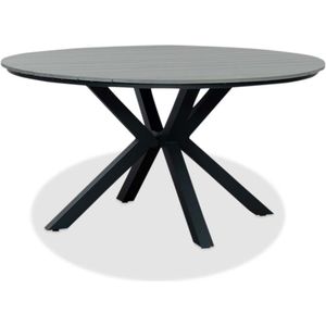 LUX outdoor living Cervo dining tuintafel | aluminium  polywood | grijs | 144cm rond