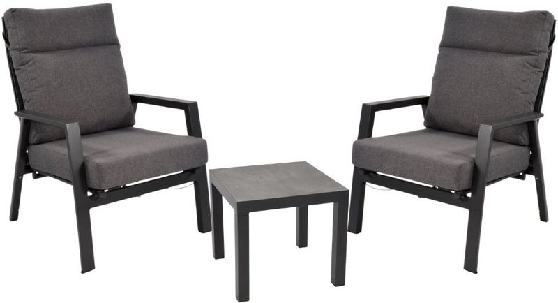 Lesli Living Ohio balkonset 3-delig | aluminium | verstelbaar | antraciet