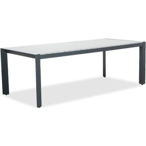 LUX outdoor living Cortona dining tuintafel | aluminium  polywood | grijs | 220x100cm