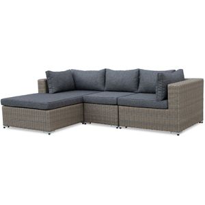 Denza Furniture Asker balkon loungeset links | wicker | Ash Grey