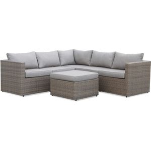 Denza Furniture Asker lounge hoekbank tuin | wicker | 210x210cm | zand