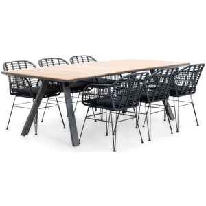 LUX outdoor living Nevada/Napels dining tuinset 7-delig | teakhout  wicker | 238cm