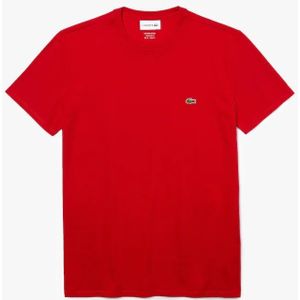 Lacoste T-shirt met Ronde Hals Red Maat S