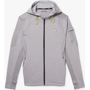 Lacoste SPORT-sweatshirt heren met stretch en rits Gevlamd Grijs Maat XL