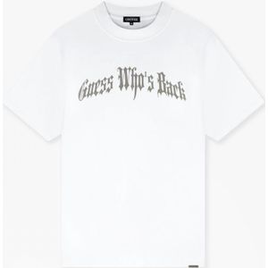 Croyez Guess Whos Back T-Shirt White Vintage Grey Maat XXL