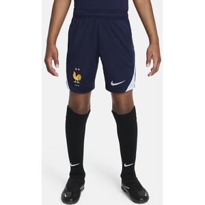 Nike FFF 24/25 Strike Dri-FIT Knit Voetbalshort Kids Blackened Blue Maat 122/128