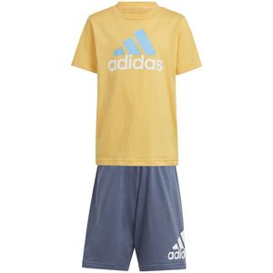 Adidas Essentials Logo T-shirt en Short Set Little Kids Semi Spark Maat 116