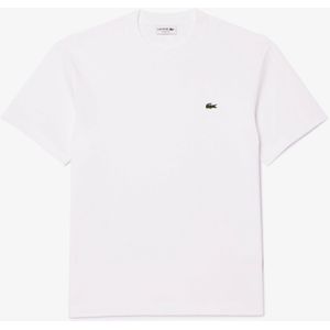 Lacoste T-shirt Katoen met Ronde Hals 001 White Maat XL