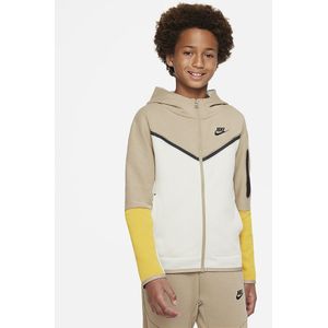 Nike Sportswear Tech Fleece Hoodie Kids Khaki Light Bone Maat 128/137