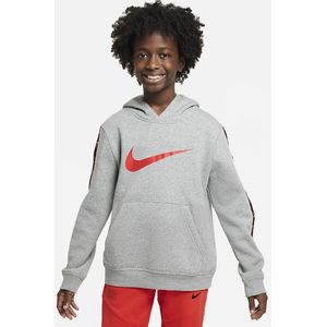 Nike Sportswear Repeat Fleecehoodie Kids Dark Grey Heather Maat 122/128