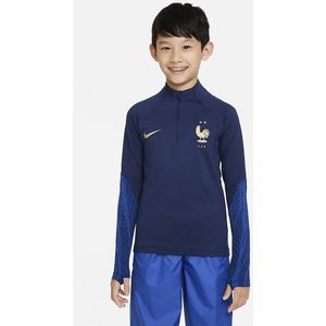 FFF Strike Dri-FIT Knit Voetbaltrainingstop Kids Midnight Navy Maat 137/147