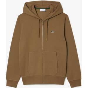 Lacoste Fleece Sweatshirt met Kangoeroezak Bruin Maat L