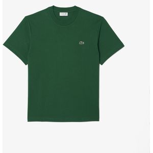 Lacoste T-shirt Katoen met Ronde Hals 132 Green Maat L