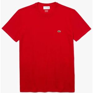 Lacoste T-shirt met Ronde Hals Red Maat M