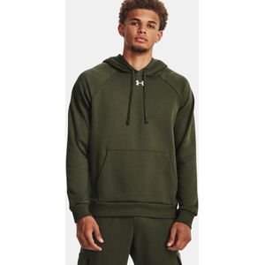 Under Armour Rival Fleece Herenhoodie Marine OD Green White - 390 Maat XL