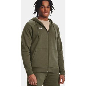 Under Armour Rival Fleece Hoodie Marine OD Green White - 390 Maat L