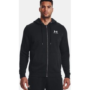 Under Armour Herenhoodie Essential Fleece Vest Black White - 001 Maat XS