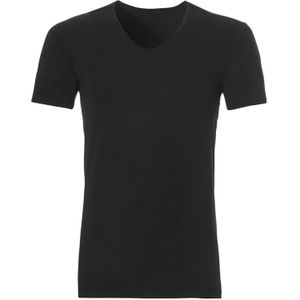 bamboo V-hals shirt zwart