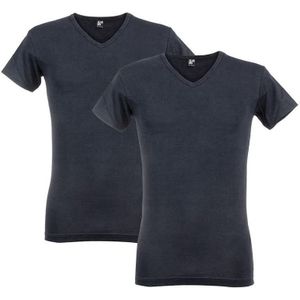 2-pack V-hals shirts oklahoma donkerblauw
