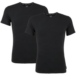 2-pack O-hals stretch shirt basic zwart II
