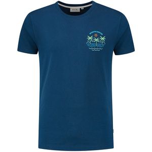 O-hals shirt antigua blauw