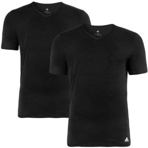 2-pack V-hals shirts active flex zwart