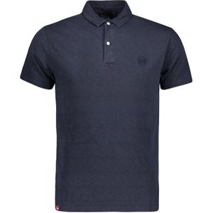 polo shirt textured jersey blauw