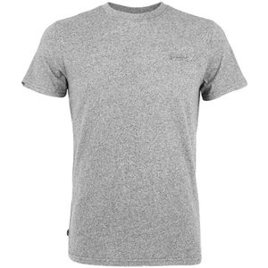 O-hals shirt vintage logo embleem grijs II