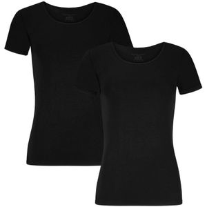 dames 2-pack O-hals shirts kate zwart