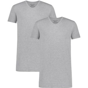 2-pack V-hals long shirts velo grijs