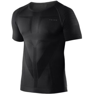 technisch warm tight O-hals shirt zwart