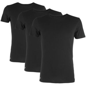 essential 3-pack O-hals shirts zwart