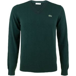 V-hals sweater patch logo groen