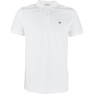 polo shirt pique shield logo wit