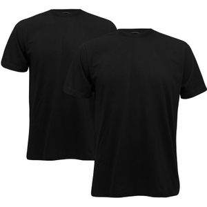 2-pack O-hals shirts american zwart