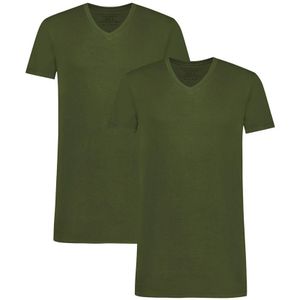 2-pack V-hals long shirts velo groen
