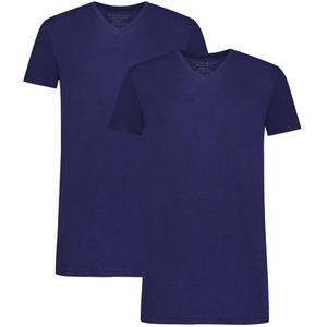 2-pack V-hals long shirts velo blauw