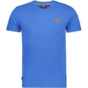 O-hals shirt vintage logo embleem blauw IX