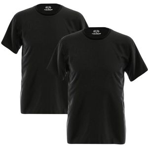 2-pack O-hals shirts basic zwart