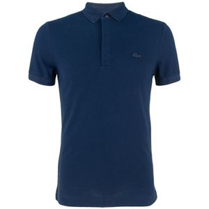 paris edition polo shirt katoenpique blauw