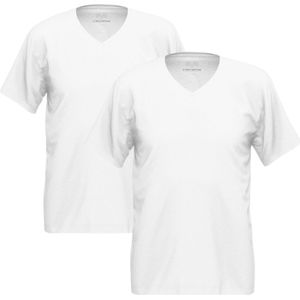 2-pack V-hals shirts basic wit